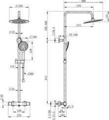 Colonne thermostatique téléscopique corps froid Calip'so - ROLF