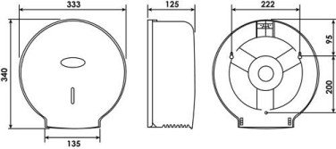 Distributeur papier WC blanc