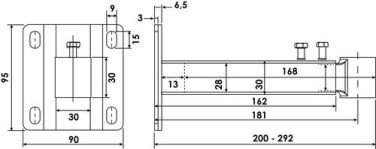 Potence télescopique nue pour vase d'expansion