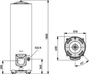 Chauffe eau électrique blindé stable initio XPERT 300 litres - ARISTON