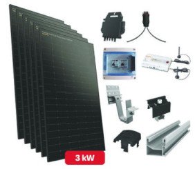 Kit solaire photovoltaïque 3kW avec fixations K2