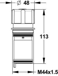 Tête interchangeable pour PRESTO 4000s bouton chromé