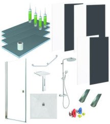 Pack douche 80x80cm en niche pour MA PRIME ADAP'T