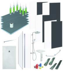 Pack douche 90x140cm en niche pour MA PRIME ADAP'T