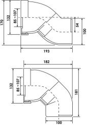 Pipe WC orientable ø100