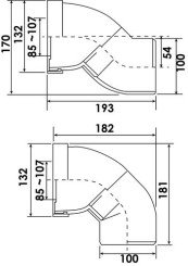 Pipe WC orientable ø100