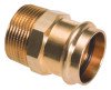 Raccord fixe mâle bronze à sertir EAU ø12-12/17