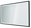 Miroir LED Seville 80X60cm contours aluminium noir - ELMER