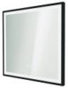 Miroir LED Seville 60X60cm contours aluminium noir - ELMER